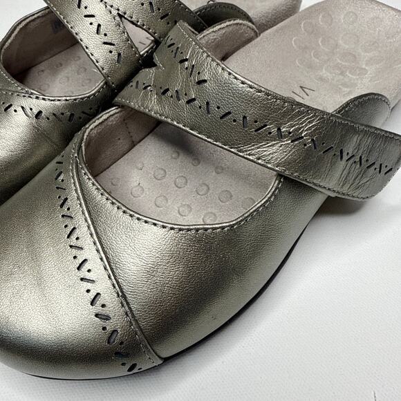 Vionic Allegra Slip-Ons Metallic Silver Women's Size 7 Orthopedic Shoes‎ Mules - Picture 4 of 10
